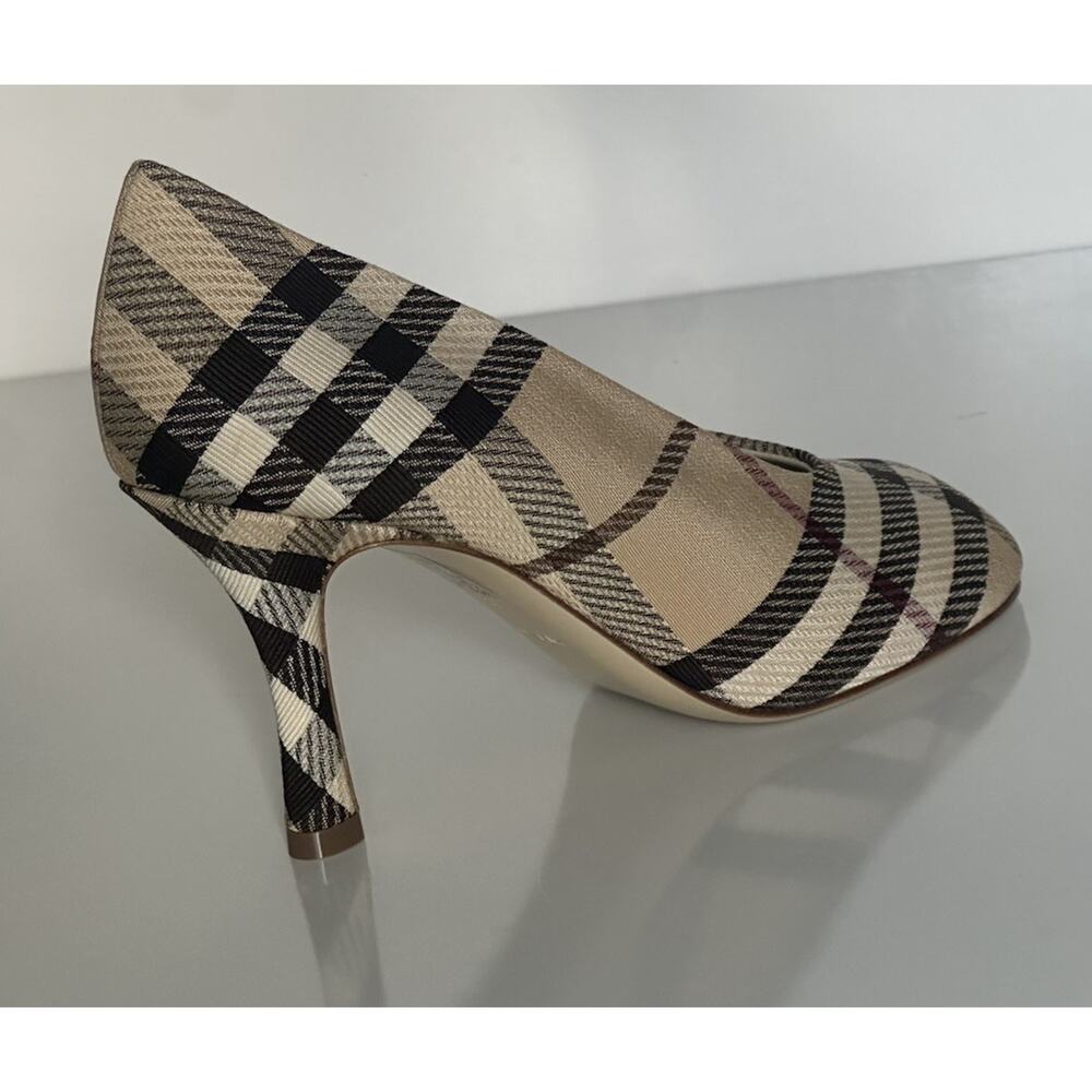 Burberry Women's Pump Alabaster IP Check Shoes 9.5 US (39.5) 8100970 IT NIB $890 - Picture 3 of 15